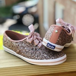 Keds for Kate Spade- Glitter lace up sneakers